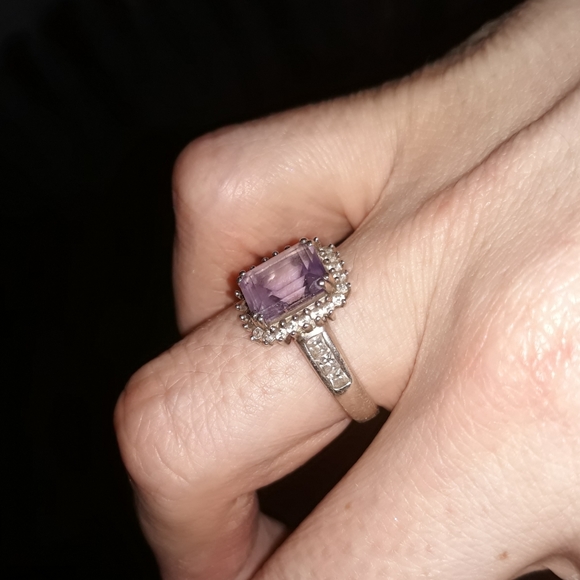 Genuine amythst ring 925 - Picture 4 of 5